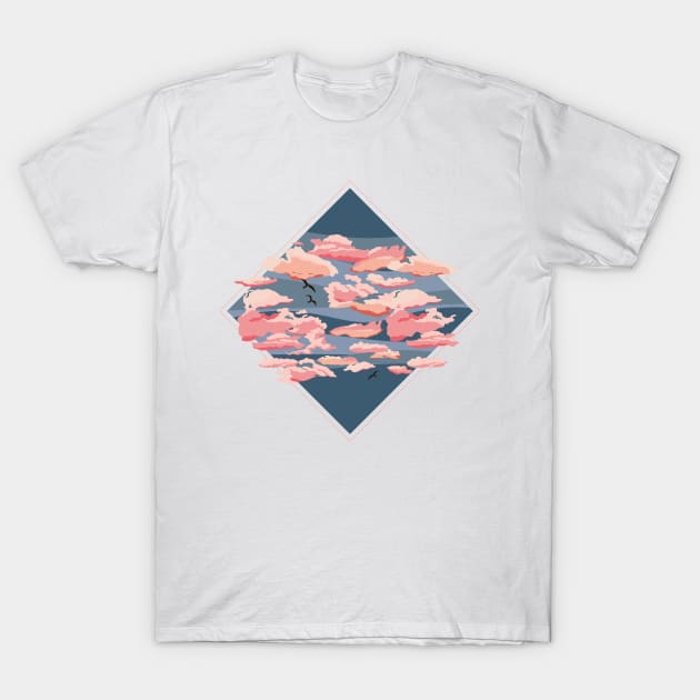 Sunset on a Cloudy Evening T-Shirt by wildnotions